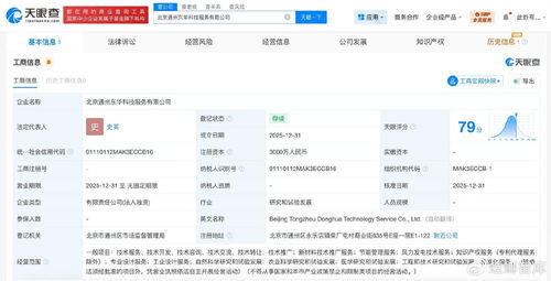 東華軟件在通州設立科技服務新主體，注冊資本3000萬深耕技術推廣
